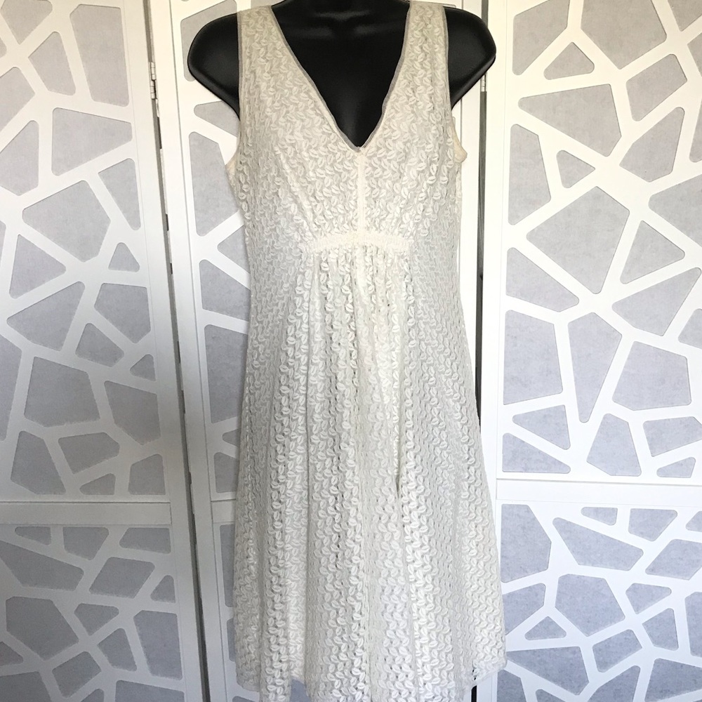 Flowy White A-Line Dress